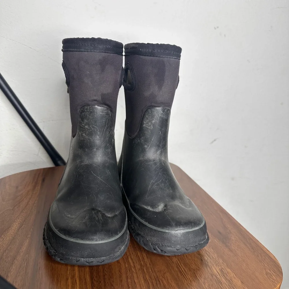 Bogs‎ Kids Grasp Solid Black Waterproof Insulated Winter Boots Size 13 78768-001